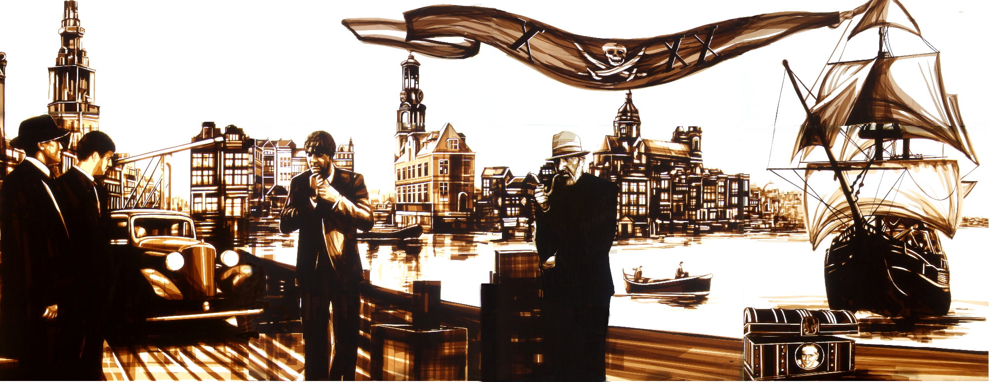 Max zorn, de dampkring, Amsterdam tape art